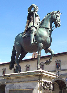 Bronze Equestrian Statue in Florence
