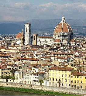 View of Florence showing Duomo
